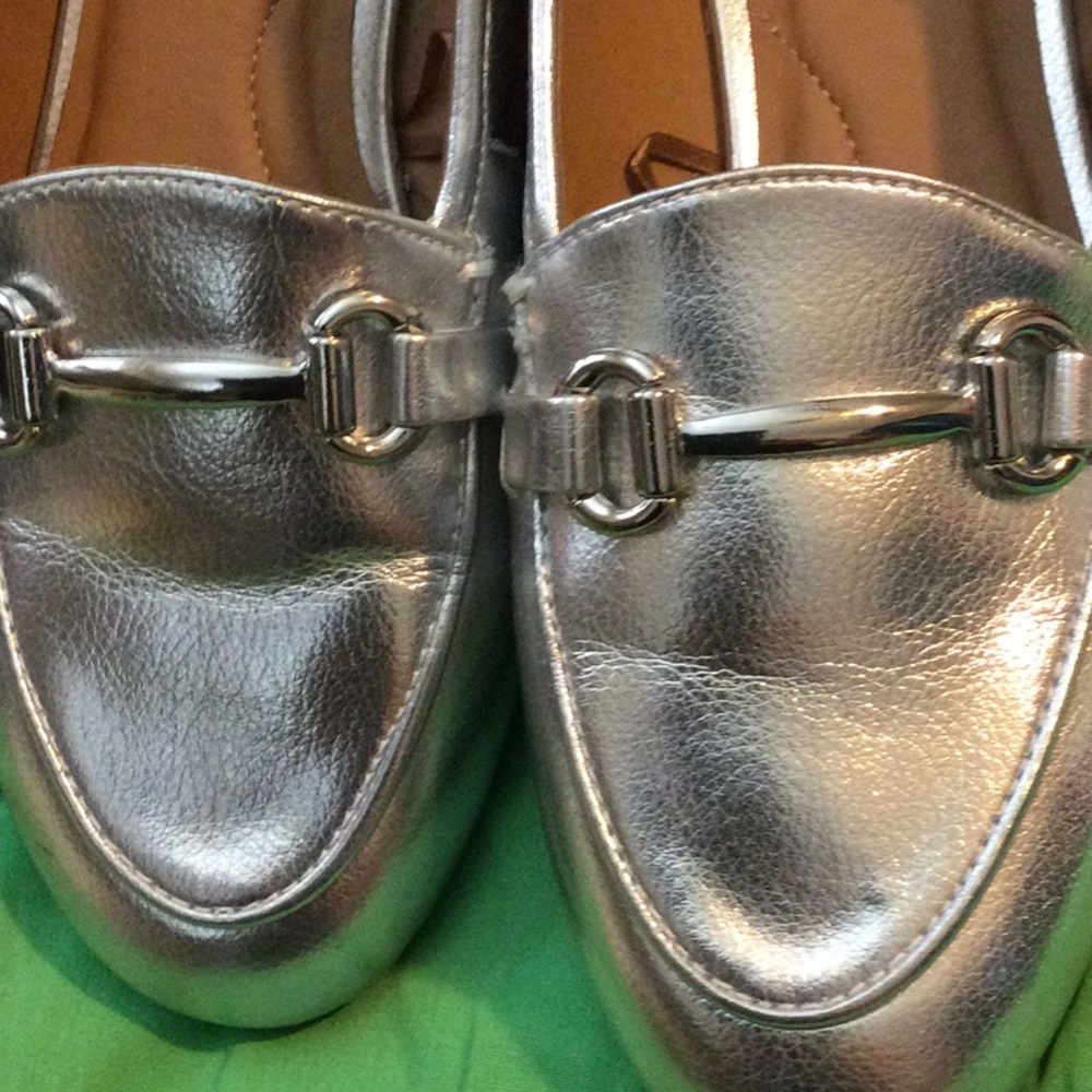 LaneBryant silver Loafers 8 wide